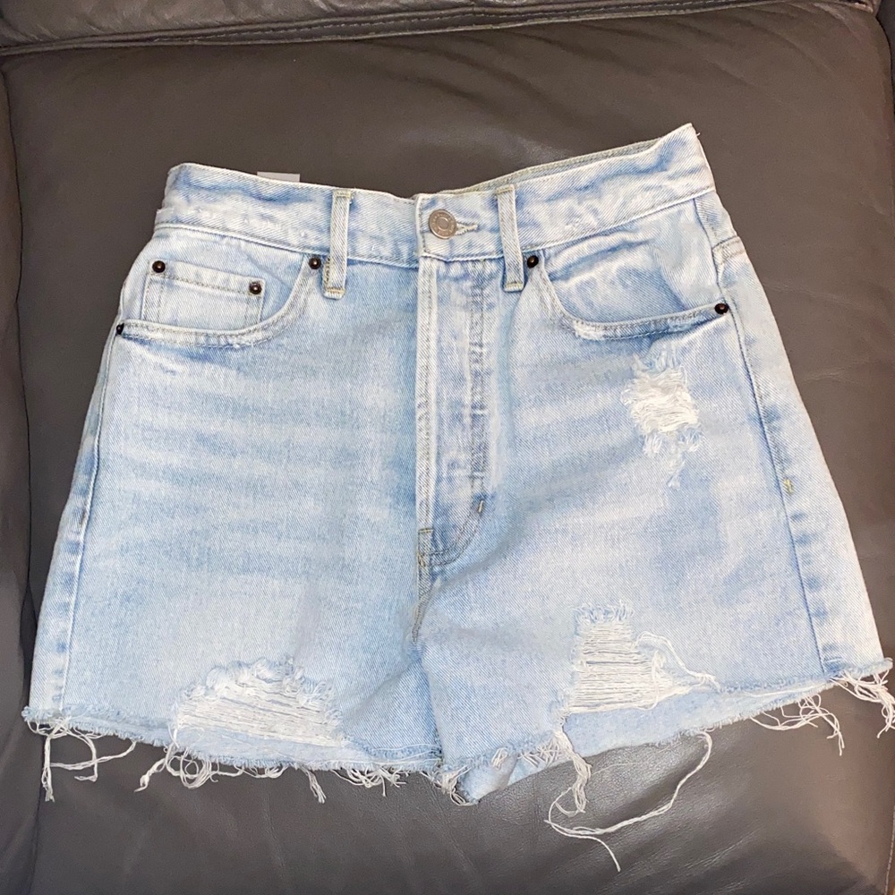 PacSun Light Blue Distressed Denim Shorts